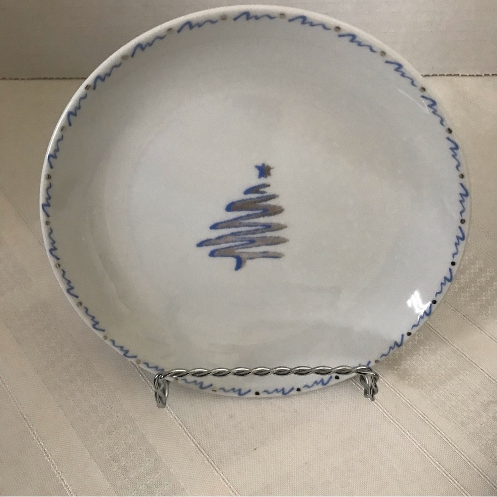Boston Warehouse‎ Small Christmas Tree Dessert Plate -1